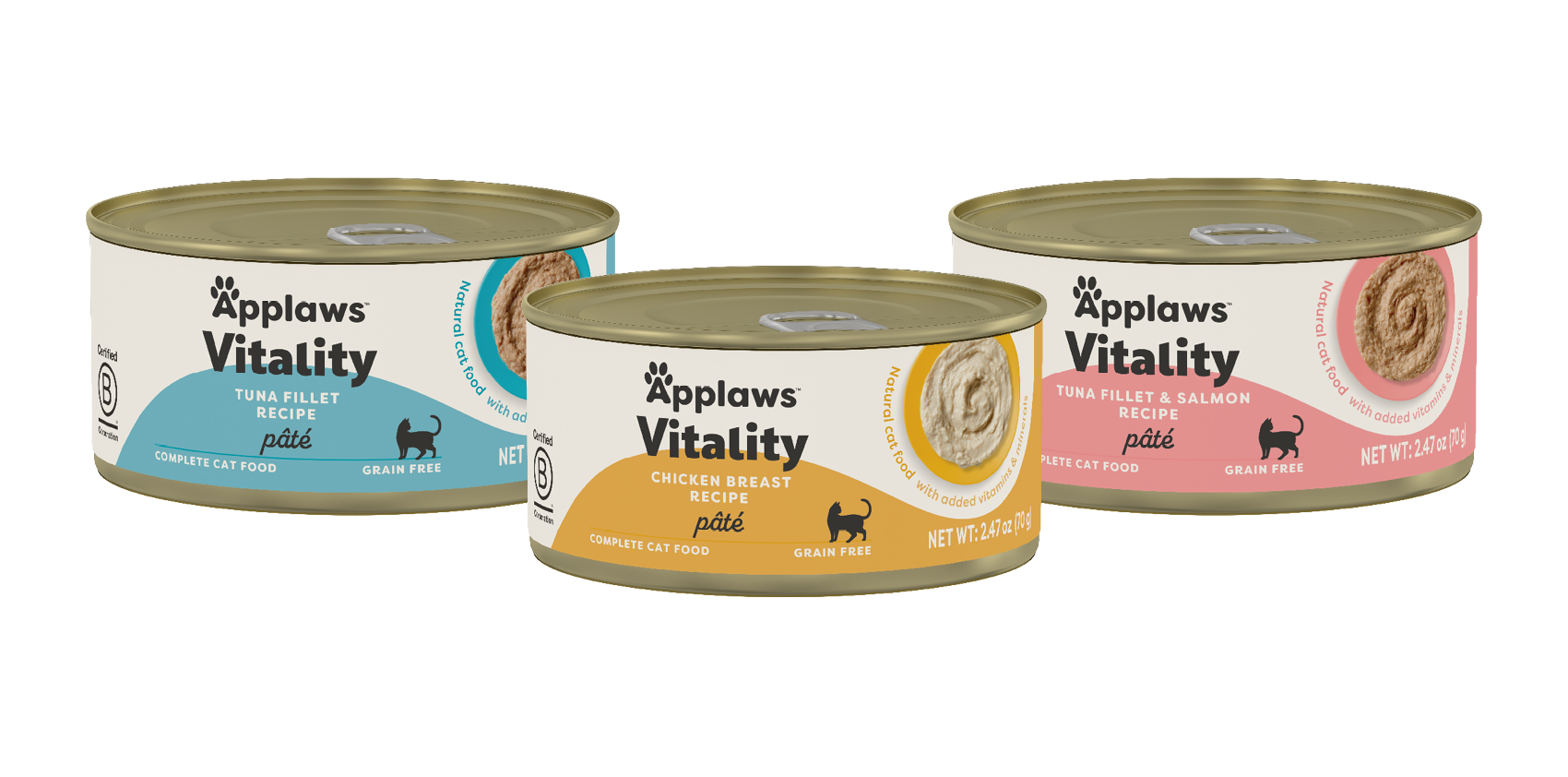 Tuna Fillet & Mackerel Pâté Recipe in Broth with Added Vitamins & Minerals — Applaws